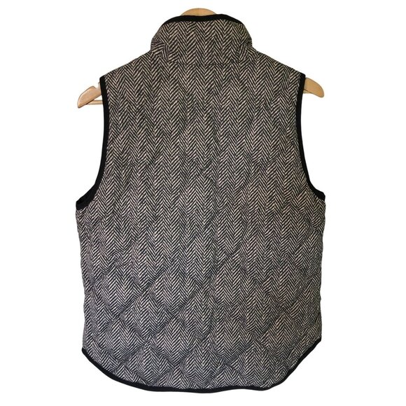 J.Crew Quilted Down Puffer Vest Herringbone Pattern Womens Size Medium Outerwear - Picture 2 of 9
